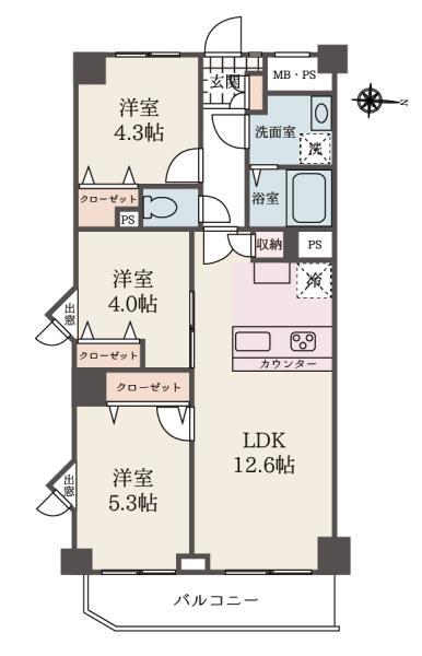 中古マンショングリーンパーク東綾瀬東京都足立区東和４丁目千代田常磐線亀有駅3180万円