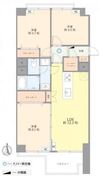 中古マンション板橋中台マンション東京都板橋区中台３丁目都営三田線志村三丁目駅2980万円