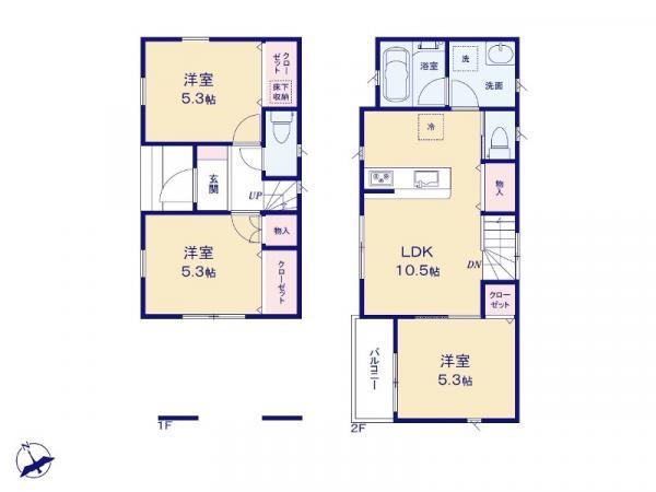 新築一戸建て北区田端２丁目 新築一戸建て／全２棟東京都北区田端２丁目JR京浜東北線田端駅5480万円～5680万円