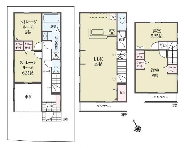 新築一戸建て足立区東伊興２丁目 新築一戸建て／全３棟東京都足立区東伊興２丁目東武伊勢崎線竹ノ塚駅5080万円～5180万円