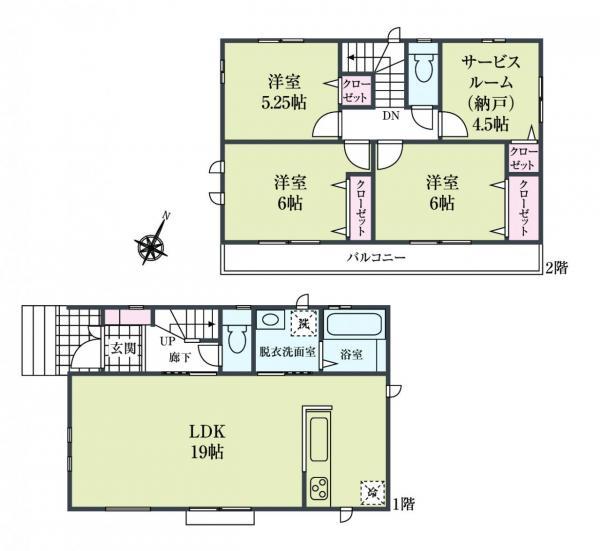 新築一戸建て市川市国府台２丁目  新築一戸建て／全２棟千葉県市川市国府台２丁目京成本線国府台駅4590万円～4790万円