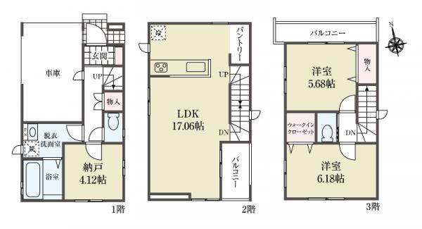 新築一戸建て足立区竹の塚２丁目 新築一戸建て／全２棟東京都足立区竹の塚２丁目東武伊勢崎線竹ノ塚駅4990万円～5190万円