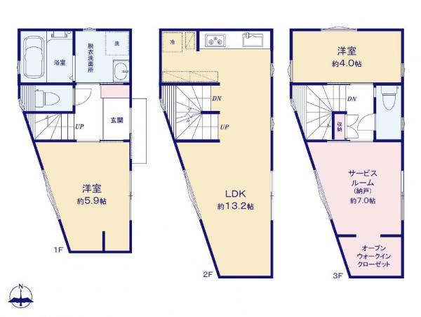 新築一戸建て足立区千住緑町２丁目 新築一戸建て／全２棟東京都足立区千住緑町２丁目京成本線千住大橋駅4980万円～5180万円
