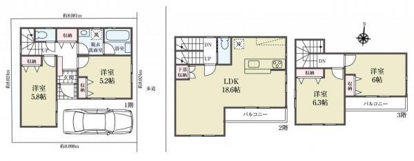 土地葛飾区高砂３丁目 売地／建築条件付き／全２区画東京都葛飾区高砂３丁目北総鉄道京成高砂駅4135万円～4335万円