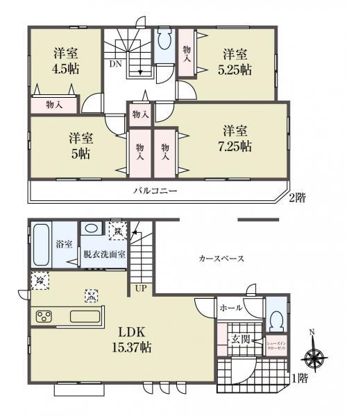 新築一戸建て江戸川区大杉５丁目 新築一戸建て／全４棟東京都江戸川区大杉５丁目JR総武本線新小岩駅5490万円～5990万円