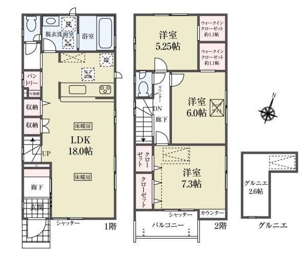 新築一戸建て江戸川区鹿骨３丁目 新築一戸建て／全２棟東京都江戸川区鹿骨３丁目都営新宿線篠崎駅5590万円～6190万円