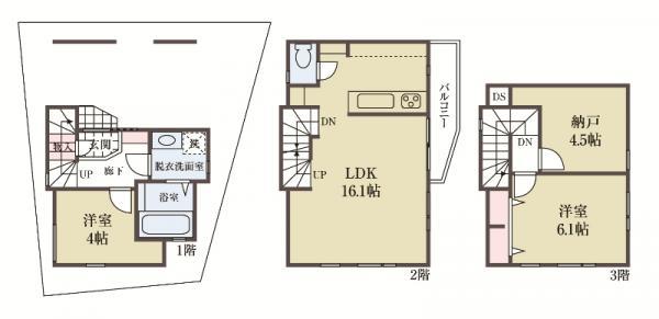 新築一戸建て市川市高谷２丁目 新築一戸建て／全３棟千葉県市川市高谷２丁目東西線原木中山駅4390万円