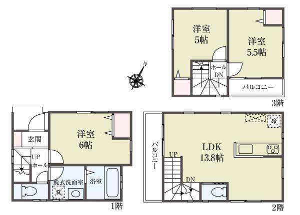 新築一戸建て江戸川区鹿骨３丁目 新築一戸建て東京都江戸川区鹿骨３丁目都営新宿線篠崎駅4580万円