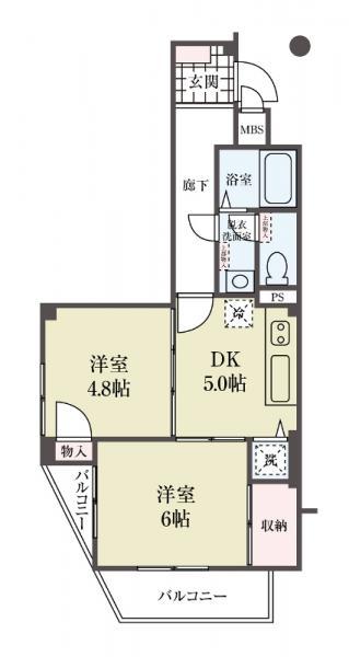 中古マンショングリーンパーク第６五反野東京都足立区青井１丁目東武伊勢崎線五反野駅2080万円