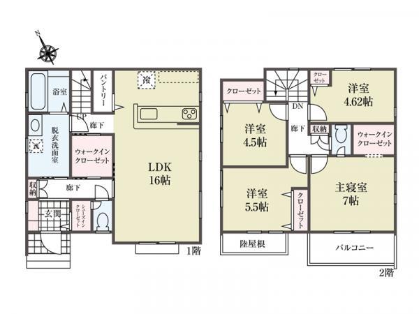 新築一戸建て市川市本北方３丁目 新築一戸建て／全２棟千葉県市川市本北方３丁目京成本線鬼越駅4480万円～4990万円