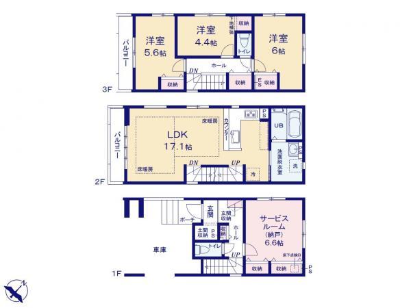 新築一戸建て市川市妙典３丁目 新築一戸建て／全３棟千葉県市川市妙典３丁目東西線妙典駅7390万円