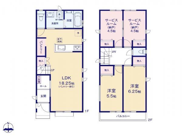 新築一戸建て足立区伊興２丁目 新築一戸建て／全７棟東京都足立区伊興２丁目日暮里・舎人ライナー谷在家駅4790万円～5090万円