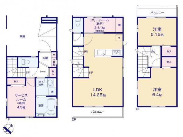 新築一戸建て市川市塩焼４丁目 新築一戸建て／全５棟千葉県市川市塩焼４丁目東西線妙典駅6490万円～7090万円