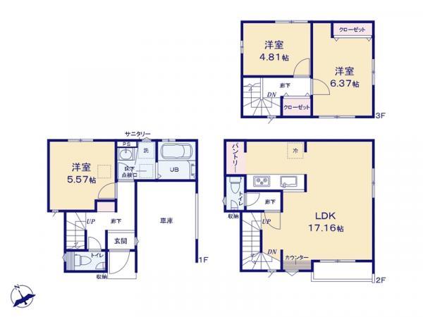 新築一戸建て市川市鬼高２丁目 新築一戸建て千葉県市川市鬼高２丁目JR中央・総武線下総中山駅5890万円