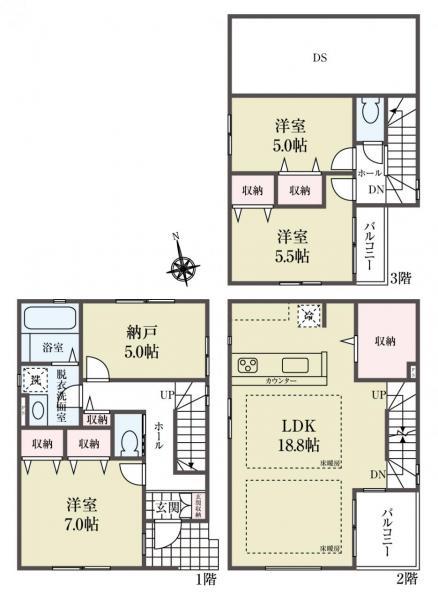 新築一戸建て北区岩渕町 新築一戸建て／全２棟東京都北区岩淵町南北線赤羽岩淵駅8499万円～8999万円