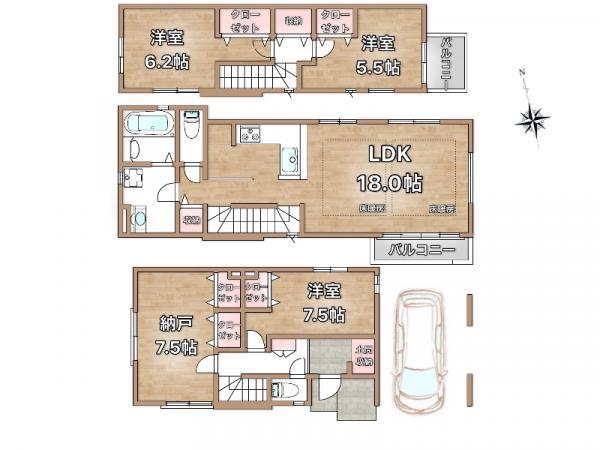 新築一戸建て江戸川区下篠崎町 新築一戸建て／全６棟東京都江戸川区下篠崎町都営新宿線篠崎駅5999万円～6499万円