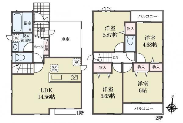 新築一戸建て江戸川区篠崎町３丁目 新築一戸建て／全３棟東京都江戸川区篠崎町３丁目都営新宿線篠崎駅5490万円