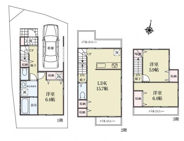 新築一戸建て江戸川区松島１丁目 新築一戸建て／全４棟東京都江戸川区松島１丁目JR中央・総武線小岩駅4480万円～4980万円