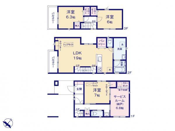 新築一戸建て北区上十条１丁目 新築一戸建て／全３棟東京都北区上十条１丁目JR埼京線十条駅9280万円～9580万円