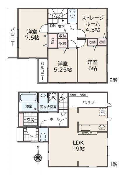 新築一戸建て足立区足立３丁目 新築一戸建て／全２棟東京都足立区足立３丁目東武伊勢崎線小菅駅6390万円～6490万円