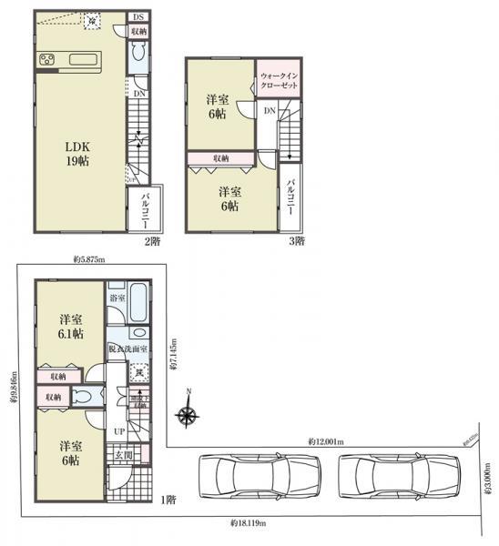 新築一戸建て足立区青井４丁目 新築一戸建て／全４棟東京都足立区青井４丁目つくばエクスプレス青井駅5180万円