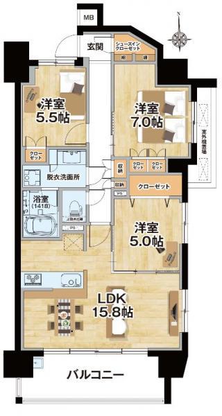 中古マンションレーベン北千住スカイブレスタワー東京都足立区千住東１丁目千代田線北千住駅7280万円