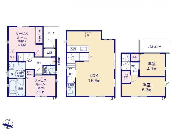 新築一戸建て足立区六木２丁目 新築一戸建て／全３棟東京都足立区六木２丁目つくばエクスプレス八潮駅3790万円～4290万円