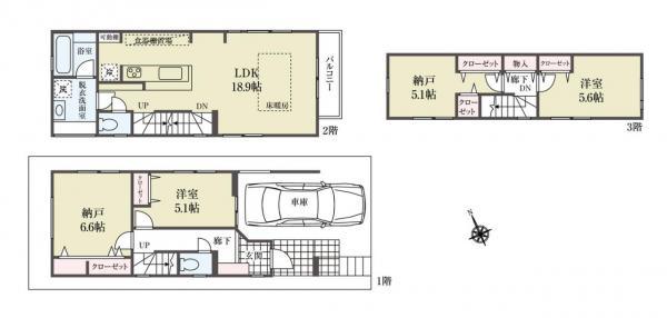 新築一戸建て市川市新井２丁目 新築一戸建て／全４棟千葉県市川市新井２丁目東西線南行徳駅5680万円～6180万円