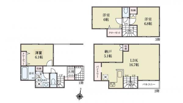 新築一戸建て江戸川区北小岩７丁目 新築一戸建て／全３棟東京都江戸川区北小岩７丁目京成本線京成小岩駅5780万円