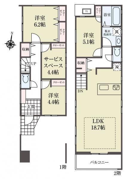 新築一戸建て江戸川区上篠崎１丁目 新築一戸建て／全２棟東京都江戸川区上篠崎１丁目都営新宿線篠崎駅5990万円