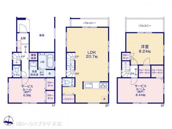 新築一戸建て北区中十条110　2棟東京都北区中十条１丁目JR京浜東北線東十条駅7980万円