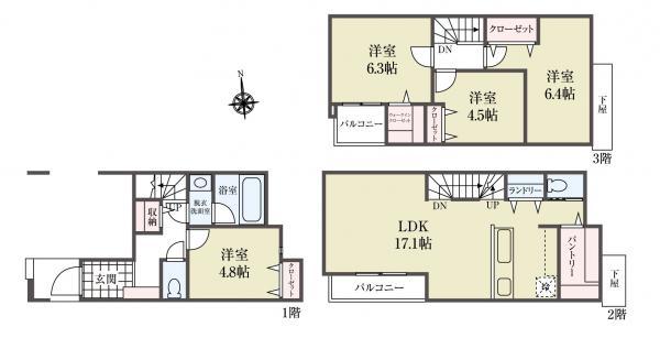 土地江戸川区西小松川町 売地／建築条件付き／全２区画東京都江戸川区西小松川町都営新宿線船堀駅3930万円～4175万円