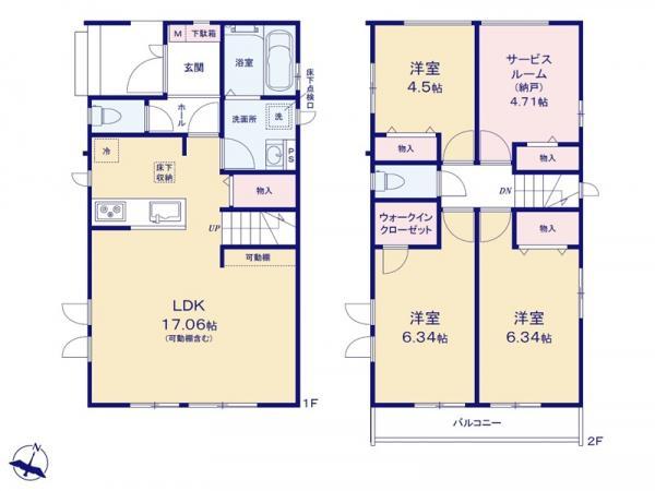 新築一戸建て市川市原木４丁目 新築一戸建て／全２棟千葉県市川市原木４丁目東西線原木中山駅4490万円～4790万円