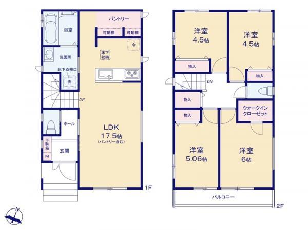 新築一戸建て市川市原木４丁目 新築一戸建て／全２棟千葉県市川市原木４丁目東西線原木中山駅4490万円～4790万円