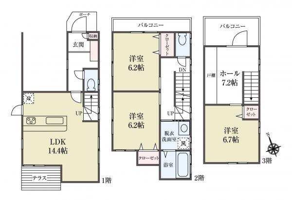 中古一戸建て江戸川区西一之江４丁目 中古一戸建て東京都江戸川区西一之江４丁目都営新宿線一之江駅4380万円