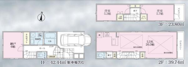 新築一戸建て足立区青井３丁目 新築一戸建て／全２棟東京都足立区青井３丁目つくばエクスプレス青井駅5980万円