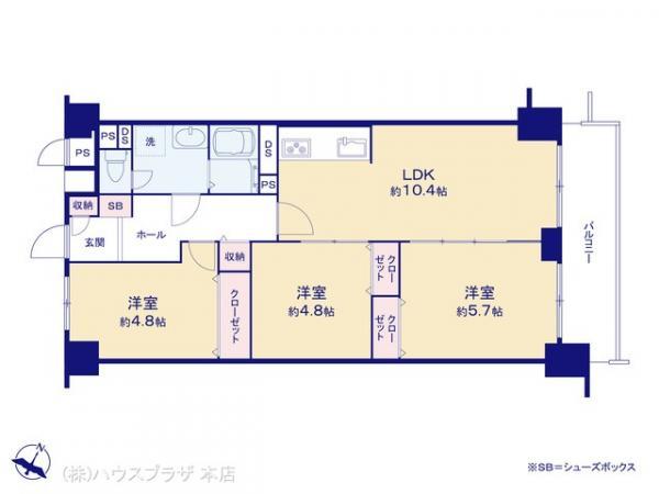 中古マンションダイヤリッジ常盤平千葉県松戸市常盤平陣屋前JR武蔵野線新八柱駅1798万円