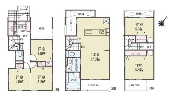 新築一戸建て浦安市弁天２丁目 新築一戸建て／全２棟千葉県浦安市弁天２丁目JR京葉線新浦安駅7280万円～7380万円