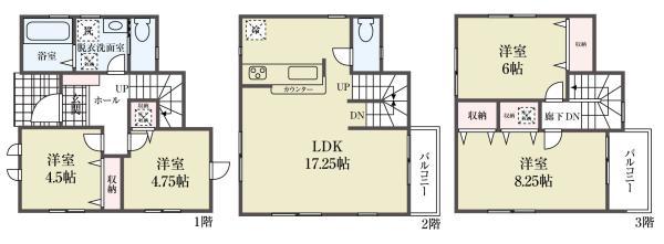 新築一戸建て江戸川区江戸川３丁目 新築一戸建て／全３棟東京都江戸川区江戸川３丁目都営新宿線瑞江駅6190万円