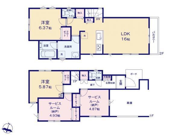 新築一戸建て足立区六木２丁目 新築一戸建て／全３棟東京都足立区六木２丁目つくばエクスプレス八潮駅4190万円