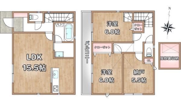 中古一戸建て江戸川区東松本１丁目 中古一戸建て東京都江戸川区東松本１丁目都営新宿線篠崎駅3980万円