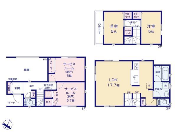 新築一戸建て足立区中川３丁目 新築一戸建て／全６棟東京都足立区中川３丁目千代田常磐線亀有駅5290万円～5790万円