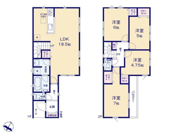 新築一戸建て足立区中川３丁目 新築一戸建て／全６棟東京都足立区中川３丁目千代田常磐線亀有駅5290万円～5790万円
