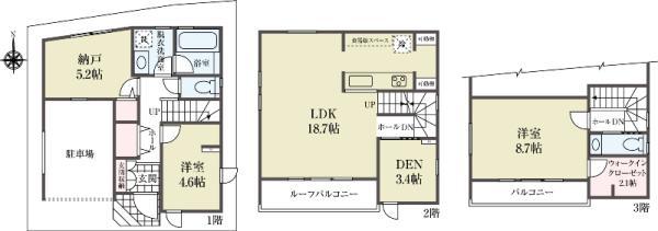 新築一戸建て足立区西新井本町１丁目 新築一戸建て／全１５棟東京都足立区西新井本町１丁目東武大師線大師前駅4960万円～5870万円