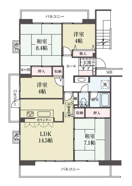 中古マンショングリーンアベニュー谷塚 ８号棟 埼玉県草加市谷塚町東武伊勢崎線谷塚駅2780万円