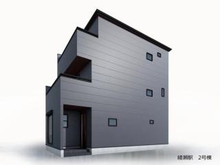 【2号棟】完成予想図　※パースは設計図を基に描き起こした物で、実際とは異なる場合がございます。