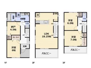 2号棟：間取図