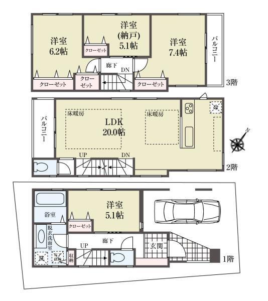 新築一戸建て江戸川区東小松川２丁目 新築一戸建て東京都江戸川区東小松川２丁目都営新宿線船堀駅5980万円
