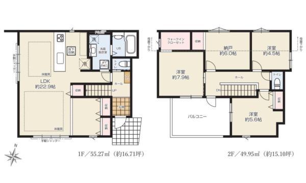 新築一戸建て足立区六木２丁目 新築一戸建て／全２棟東京都足立区六木２丁目つくばエクスプレス八潮駅6199万円