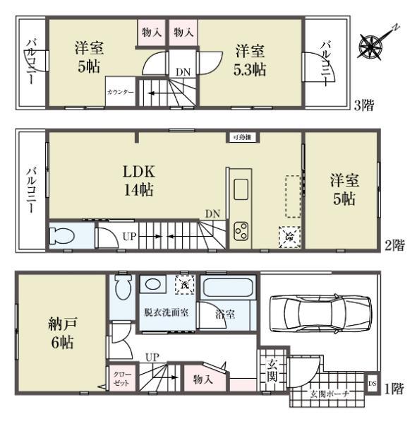 新築一戸建て北区赤羽北３丁目 新築一戸建て／全３棟東京都北区赤羽北３丁目JR埼京線北赤羽駅6380万円～6680万円
